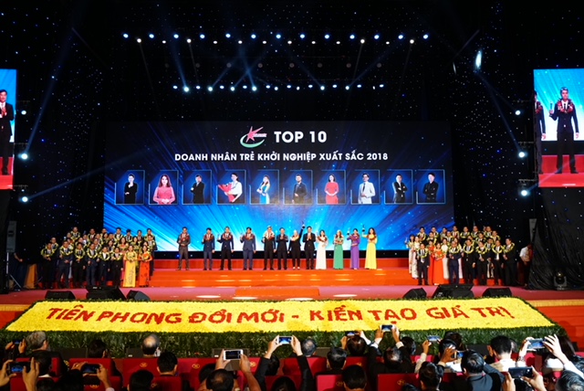 68 cá nhân nhận danh hiệu Doanh nhân trẻ khởi nghiệp xuất sắc năm 2018
