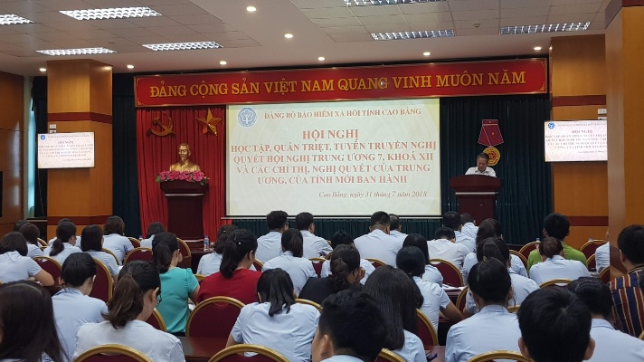 BHXH tỉnh Cao Bằng Tổ chức Hội nghị học tập, quán triệt Nghị quyết Trung ương 7 khóa XII