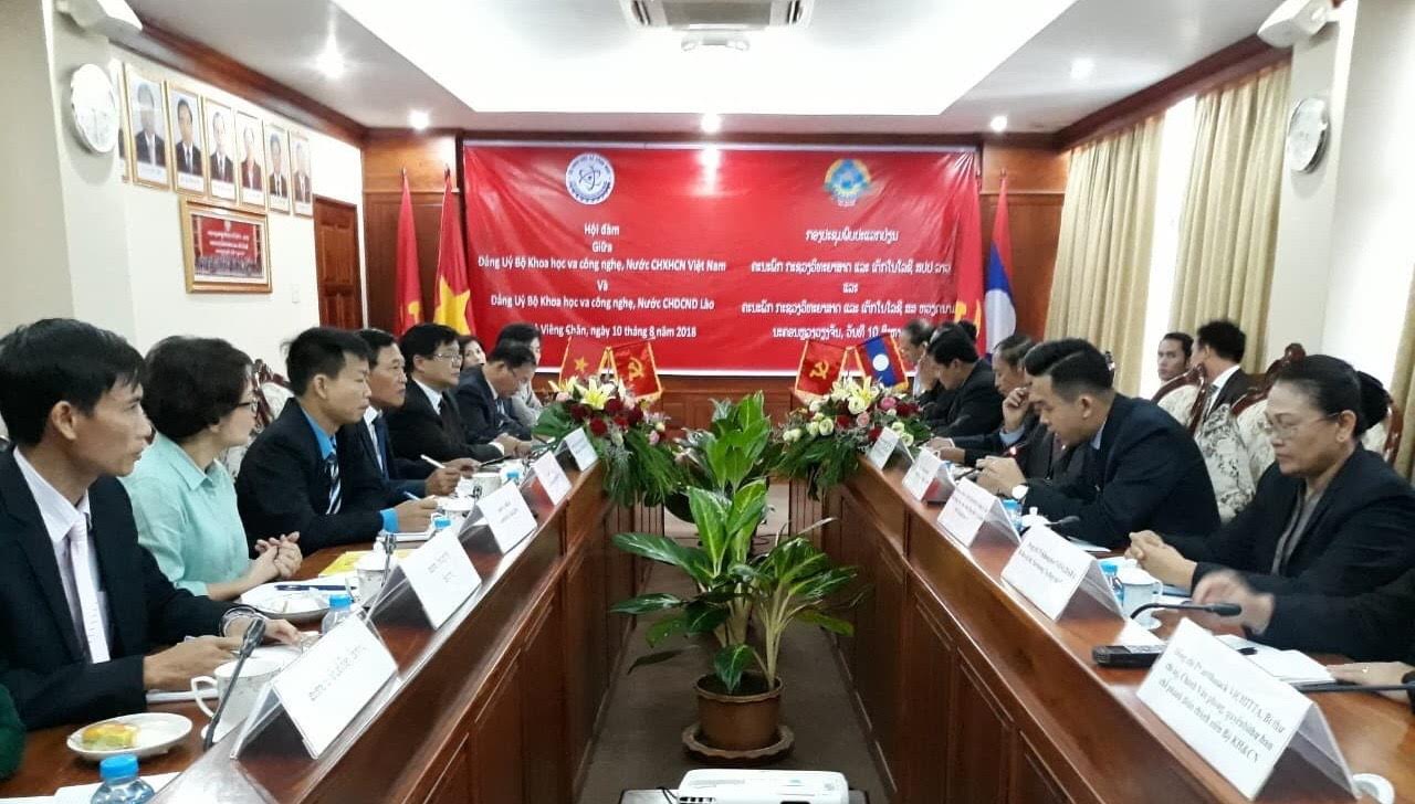 Bộ Khoa học và Công nghệ Việt Nam và Lào đẩy mạnh hợp tác về công tác Đảng ​