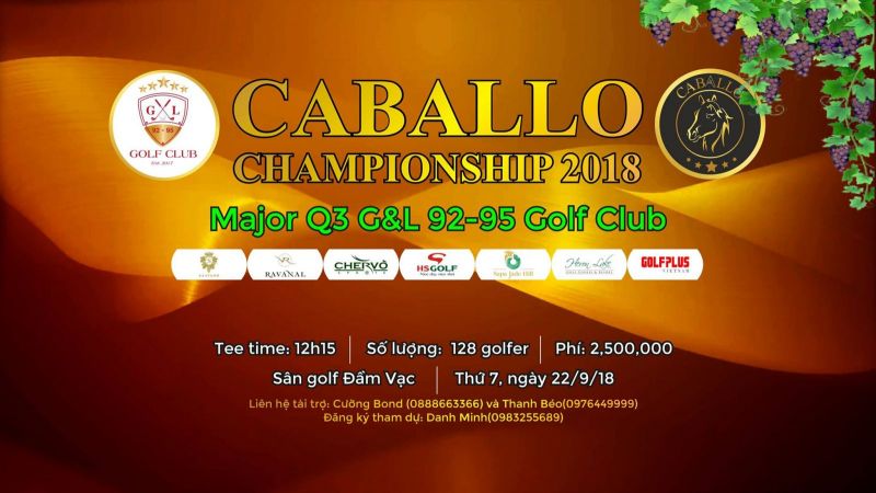 Giải golf Caballo Open Championship 2018 diễn ra vào ngày 22 9