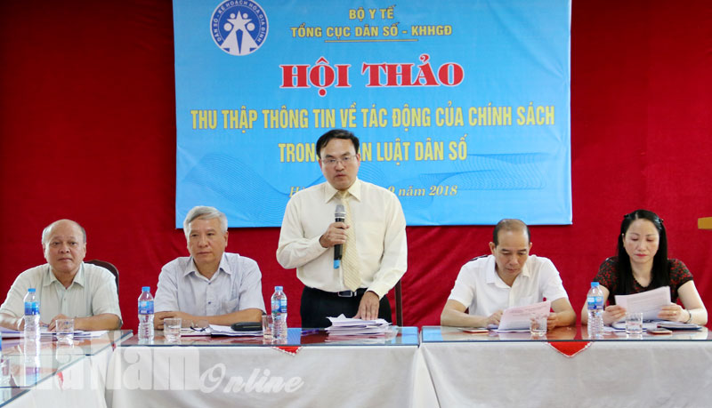 Hà Nam Thu thập thông tin về tác động của chính sách trong Dự án Luật Dân số