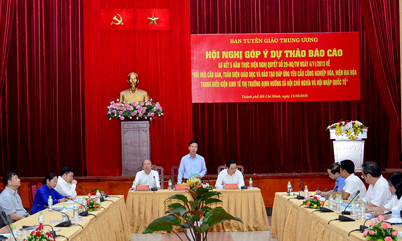 Tiếp tục hoàn thiện Dự thảo Đề án sơ kết 5 năm thực hiện Nghị quyết số 29-NQ TW