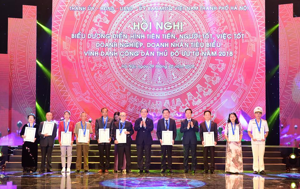Hà Nội Vinh danh công dân ưu tú, điển hình tiên tiến và doanh nghiệp tiêu biểu năm 2018