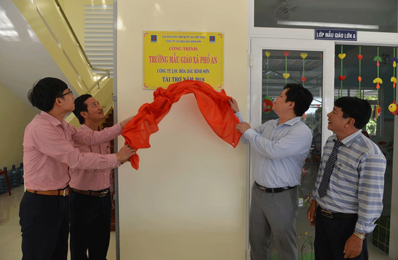 BSR tổ chức khánh thành Trường Mầm non xã Phổ An