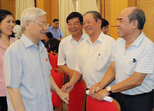 Cử tri quận Hoàn Kiếm, Ba Đình bày tỏ nhất trí cao giới thiệu Tổng Bí thư để bầu Chủ tịch nước