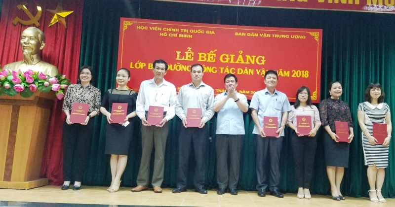 86 học viên đã hoàn thành chương trình bồi dưỡng công tác dân vận năm 2018