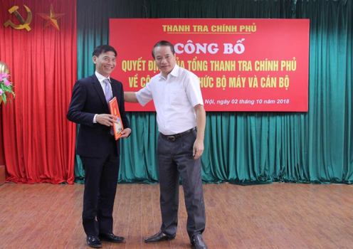 Thanh Tra Chính phủ công bố các quyết định về tổ chức bộ máy, cán bộ