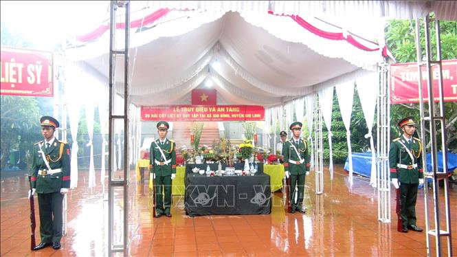 Quảng Trị Truy điệu và an táng 36 hài cốt liệt sỹ