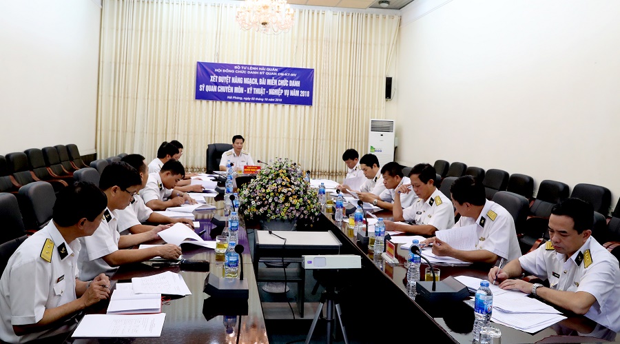 Quân chủng Hải quân xét duyệt chức danh sĩ quan