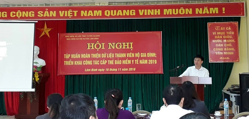 Tuyên Quang Tập huấn công tác hoàn thiện dữ liệu thành viên hộ gia đình, cập nhật đối tượng tham gia BHYT