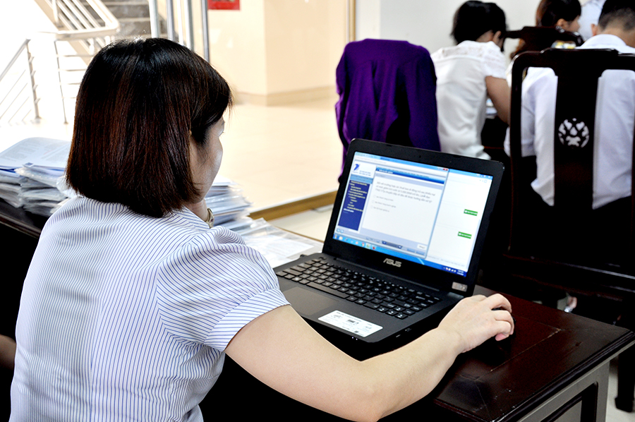 Tập huấn giao dịch điện tử BHXH ở thị xã Kỳ Anh
