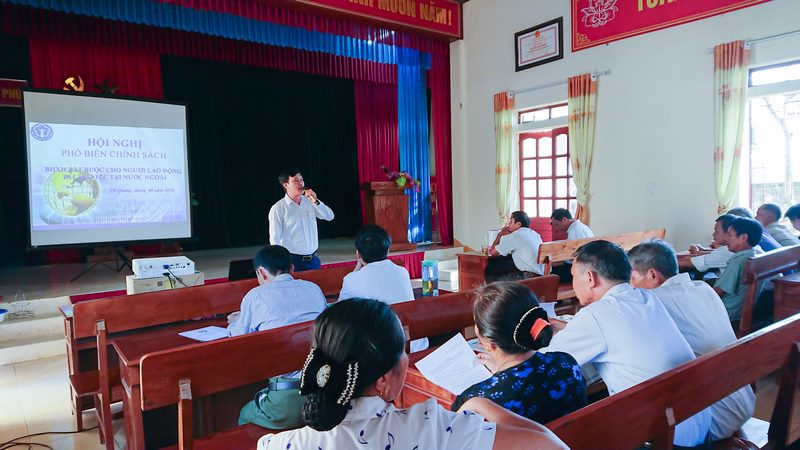 Vũ Quang tuyên truyền chính sách BHXH cho người đi lao động ở nước ngoài