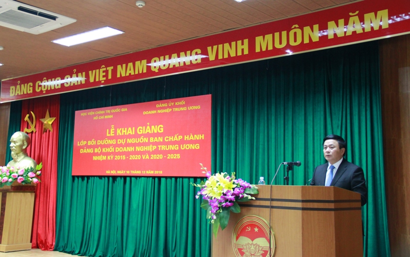 Bồi dưỡng cán bộ dự nguồn BCH Đảng bộ Khối Doanh nghiệp TW