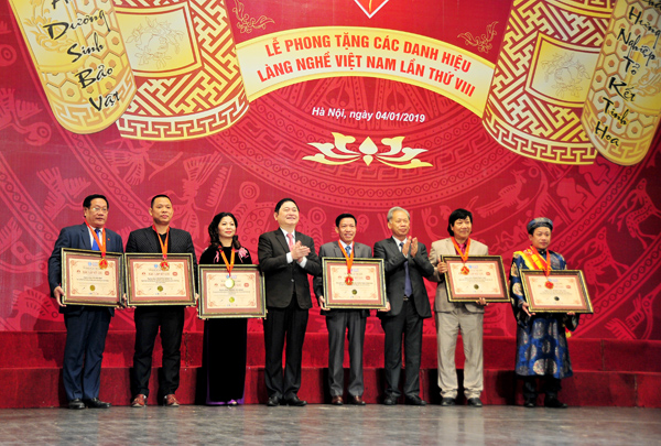Phong tặng các danh hiệu Làng nghề Việt Nam năm 2018
