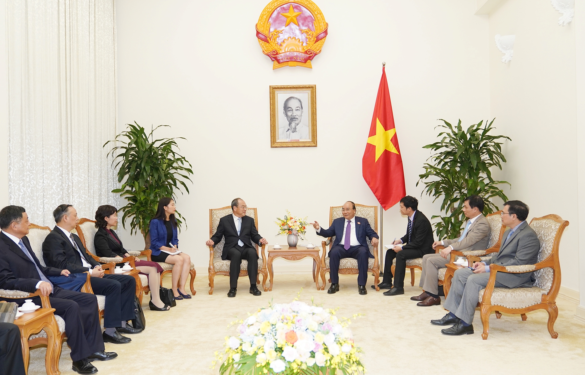 Thủ tướng Nguyễn Xuân Phúc tiếp Tỉnh trưởng tỉnh Vân Nam Trung Quốc
