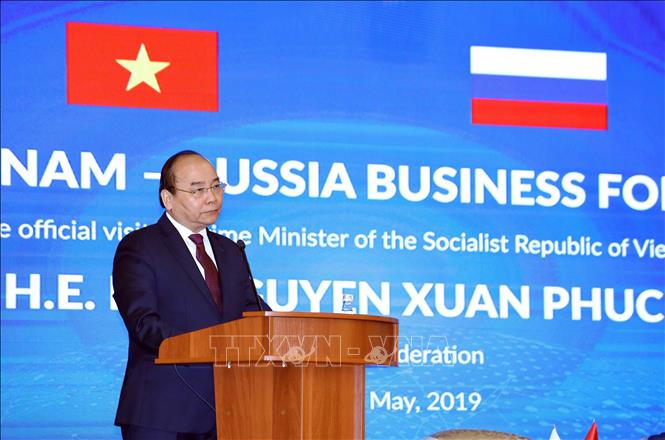 Thủ tướng Nguyễn Xuân Phúc khai mạc Diễn đàn Doanh nghiệp Nga-Việt
