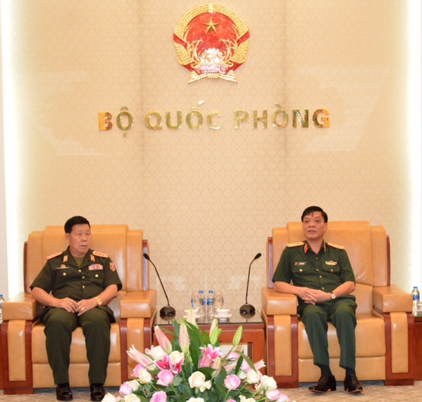 Đoàn Cục Nhà trường QĐND Lào thăm và làm việc tại Việt Nam