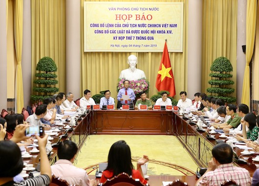 Công bố Lệnh của Chủ tịch nước về 7 luật