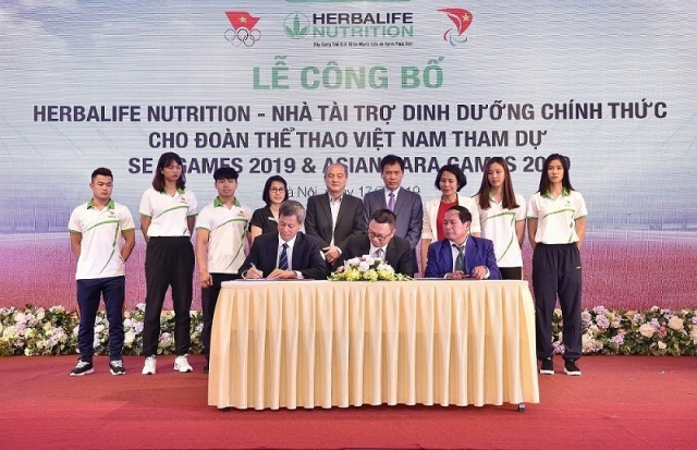 Herbalife tài trợ dinh dưỡng cho Đoàn Thể thao Việt Nam dự SEA Games 2019