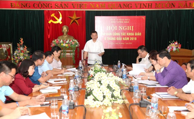 Vĩnh Phúc Giao ban công tác khoa giáo 6 tháng đầu năm 2019