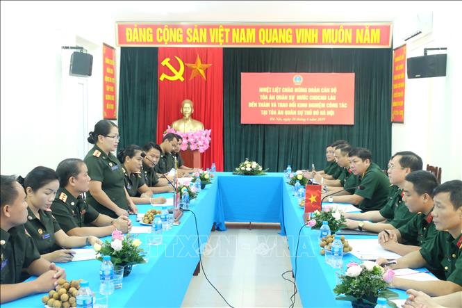 Trao đổi, học hỏi kinh nghiệm xét xử giữa Tòa án quân sự hai nước Việt - Lào