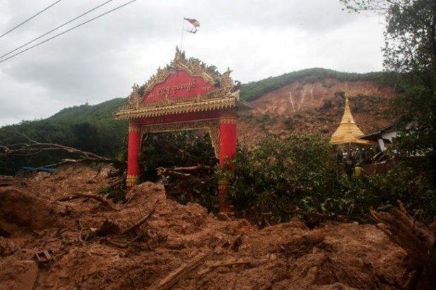 Myanmar triển khai quân đội hỗ trợ cứu nạn sau lở đất