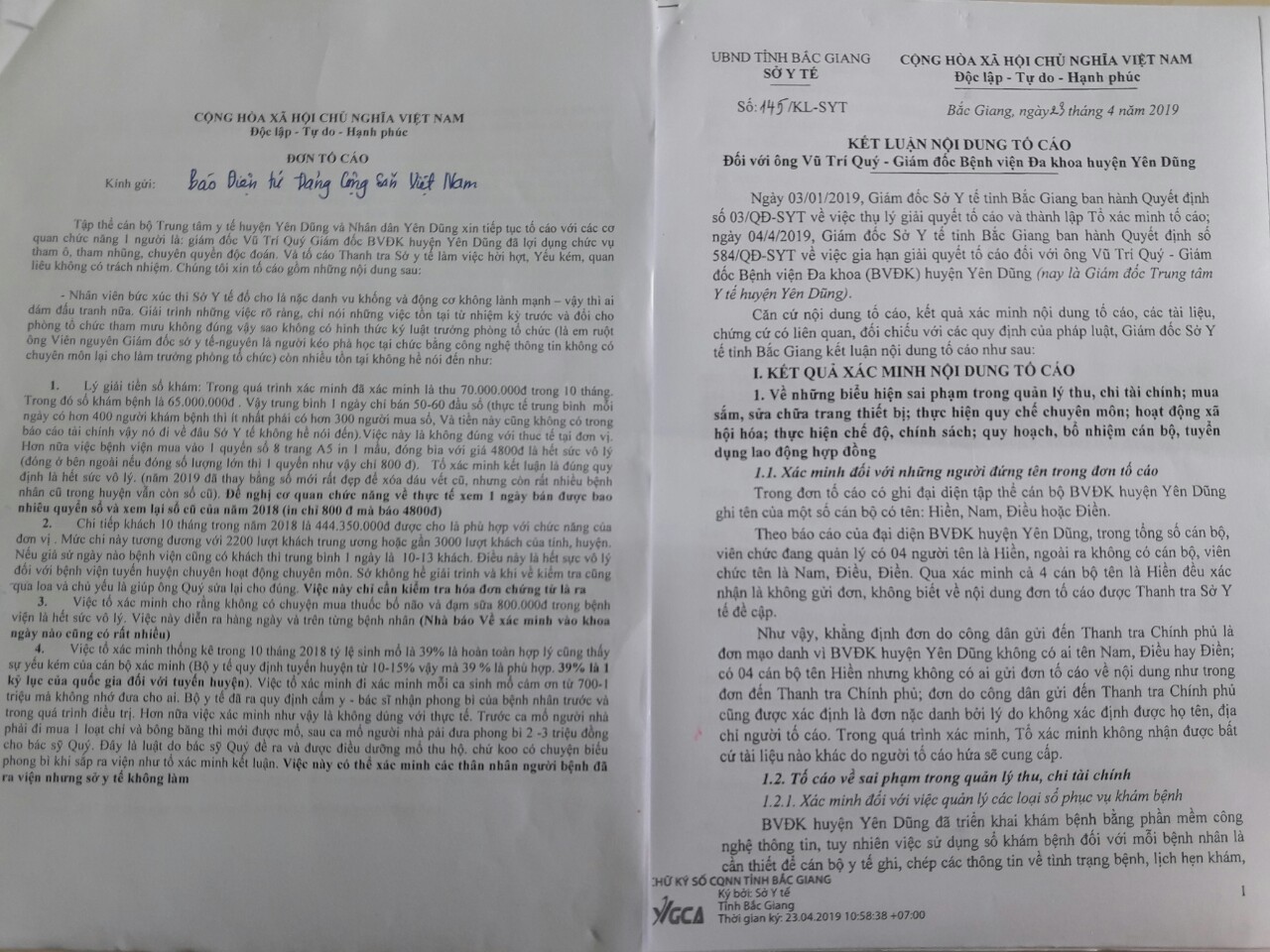 Bắc Giang Thanh tra chỉ ra nhiều vi phạm tại Bệnh viện Đa khoa huyện Yên Dũng