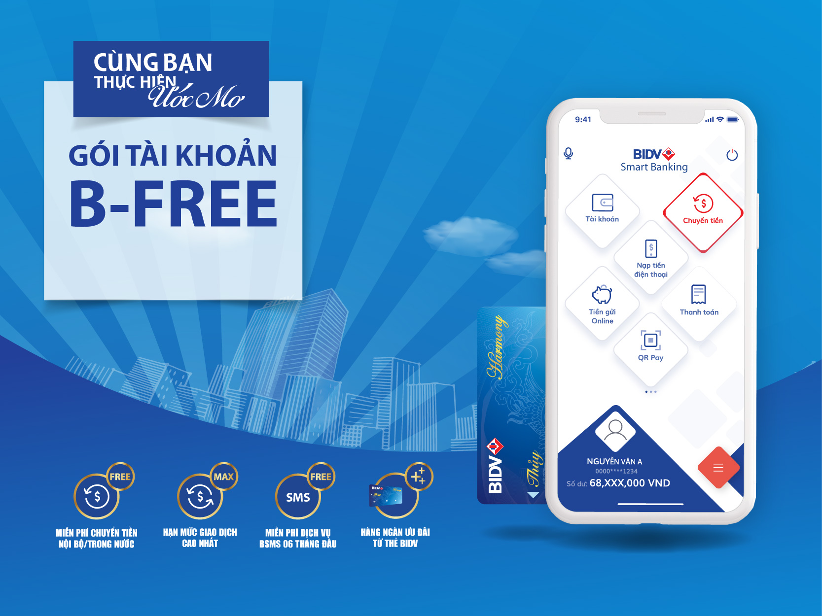 B-Free Tiết kiệm phí chuyển tiền với hạn mức tới 1,75 tỷ đồng ngày