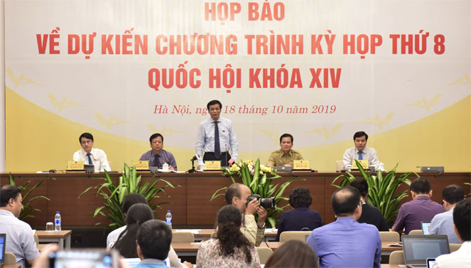 Kỳ họp thứ 8, Quốc hội Khóa XIV sẽ khai mạc ngày 21 10