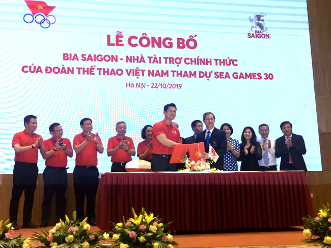 Sabeco tài trợ cho Đoàn Thể thao Việt Nam dự SEA Games 30