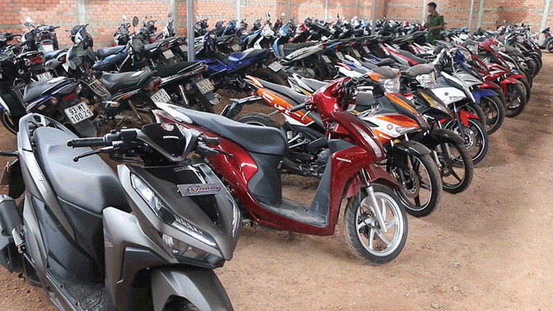 Phát hiện hàng trăm xe máy cầm cố không chính chủ