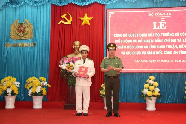 Bạc Liêu và Thái Bình có Giám đốc Công an mới