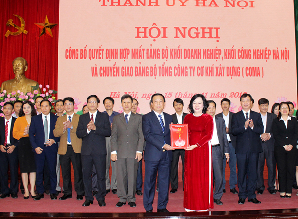Hợp nhất hai Đảng bộ Khối Doanh nghiệp, Khối Công nghiệp Hà Nội