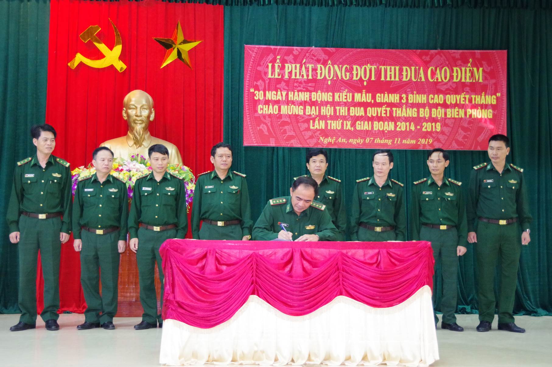 Bộ đội biên phòng Nghệ An phát động đợt thi đua cao điểm