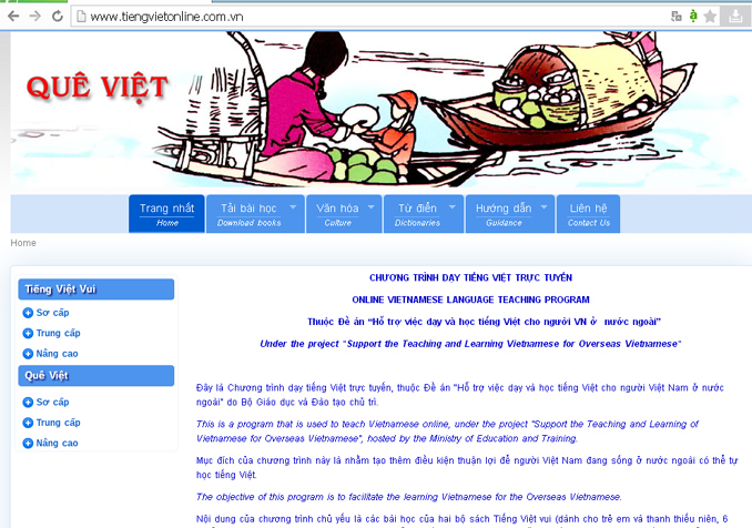 Website teaching mother tongue for overseas Vietnamese to be upgraded