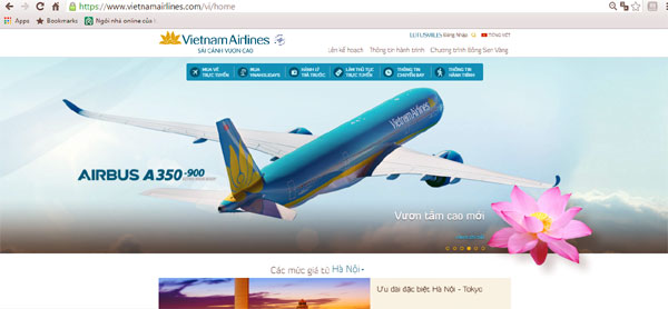 Vietnam Airlines renovates website