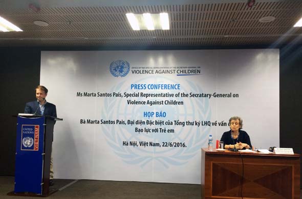 UN envoy calls for strong collaboration and action to eliminate violence against children in Viet Nam