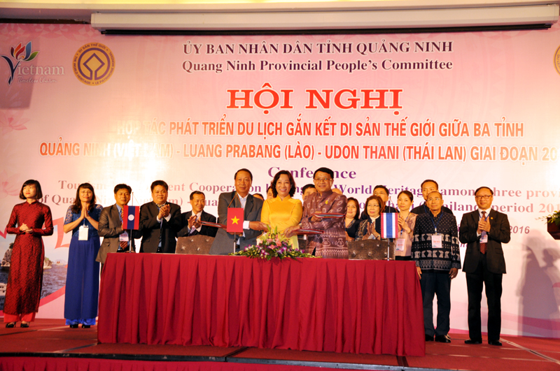 Quang Ninh signs action plans on tourism cooperation with Lao, Thai partners