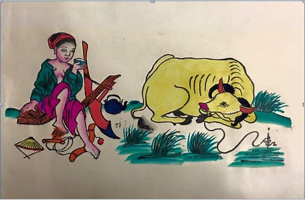 Admiring 12 types of Vietnamese folklore paintings in Hanoi