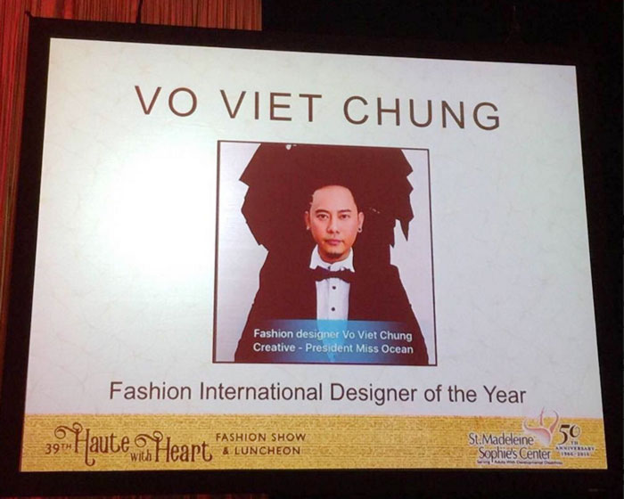 Vo Viet Chung honoured as Fashion International Designer of the Year