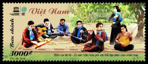 Stamp set on traditional music released