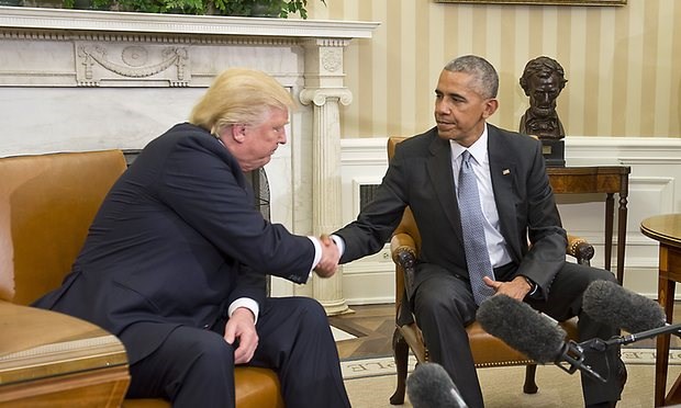 Donald Trump and Barack Obama meet at White House