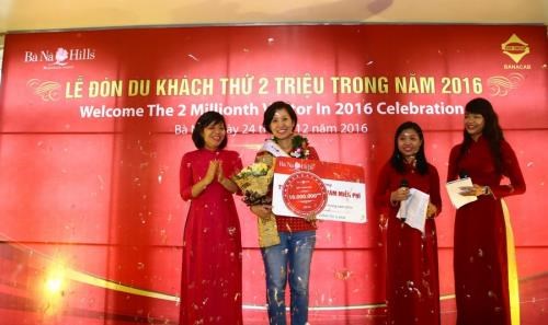 Da Nang Ba Na Hills welcomes two-millionth tourist in 2016