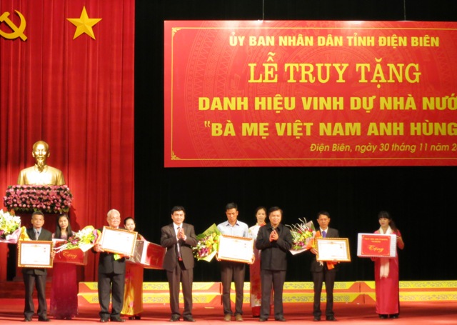 Dien Bien province Bestowing posthumously title Vietnamese heroic mothers