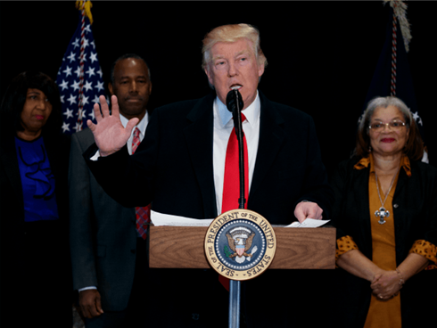 Donald Trump vows to fight human trafficking