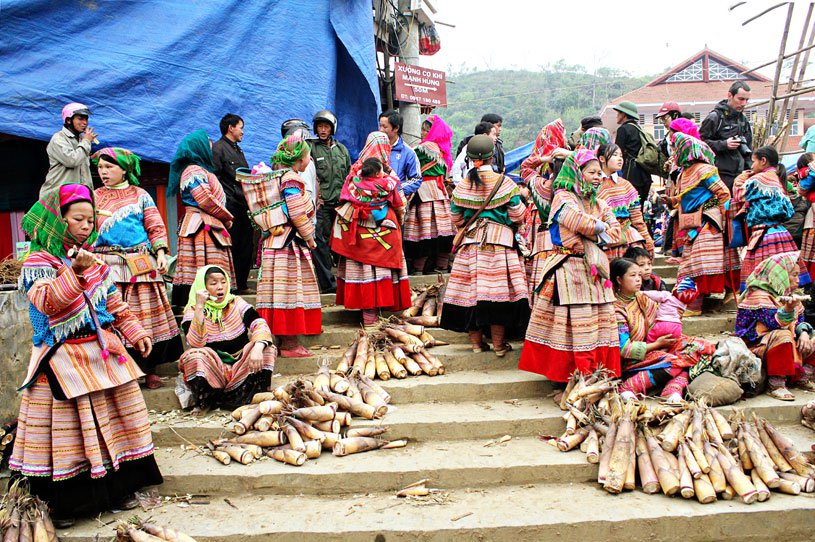 Specific mountainous market at Vietnam National Villages for Ethnic Culture and Tourism