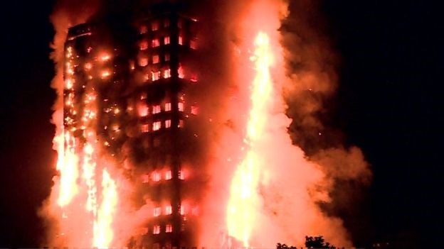 Huge blaze breaks out in 27-storey London tower