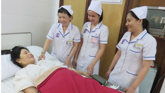 Health care staff dedicated to patients