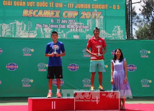 Vietnam wins men’s singles champs at int’l tennis tourney