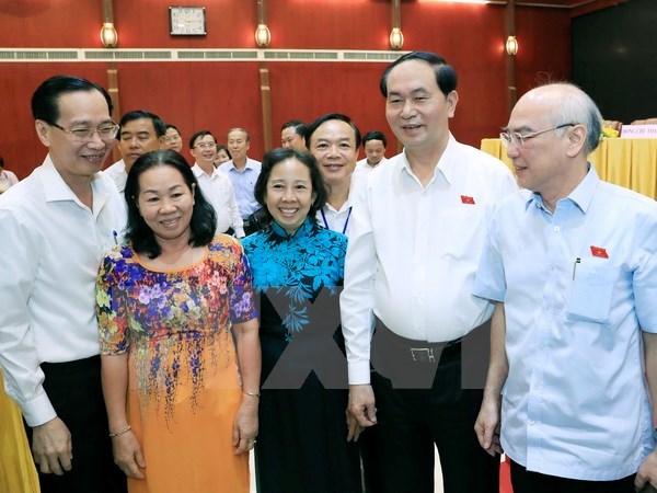 President Tran Dai Quang meets Ho Chi Minh City constituents